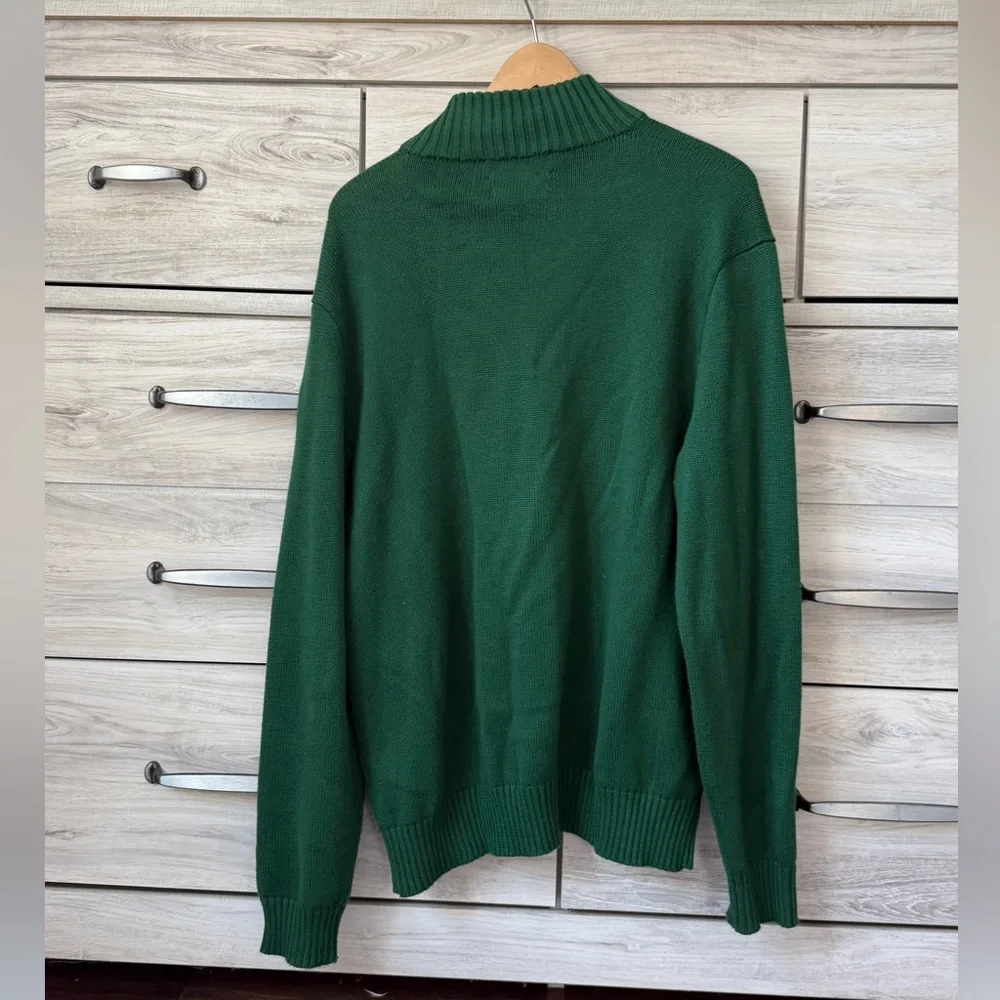 Polo Ralph Lauren Men's Half-Zip Sweater in Emerald Green size  L